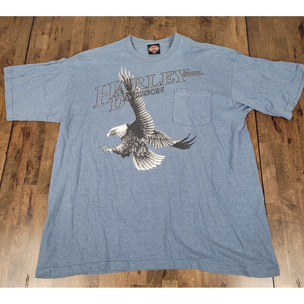 Vintage 1987 Harley Davidson Tucson AZ Pocket T-Shirt Eagle Single Stitch XL